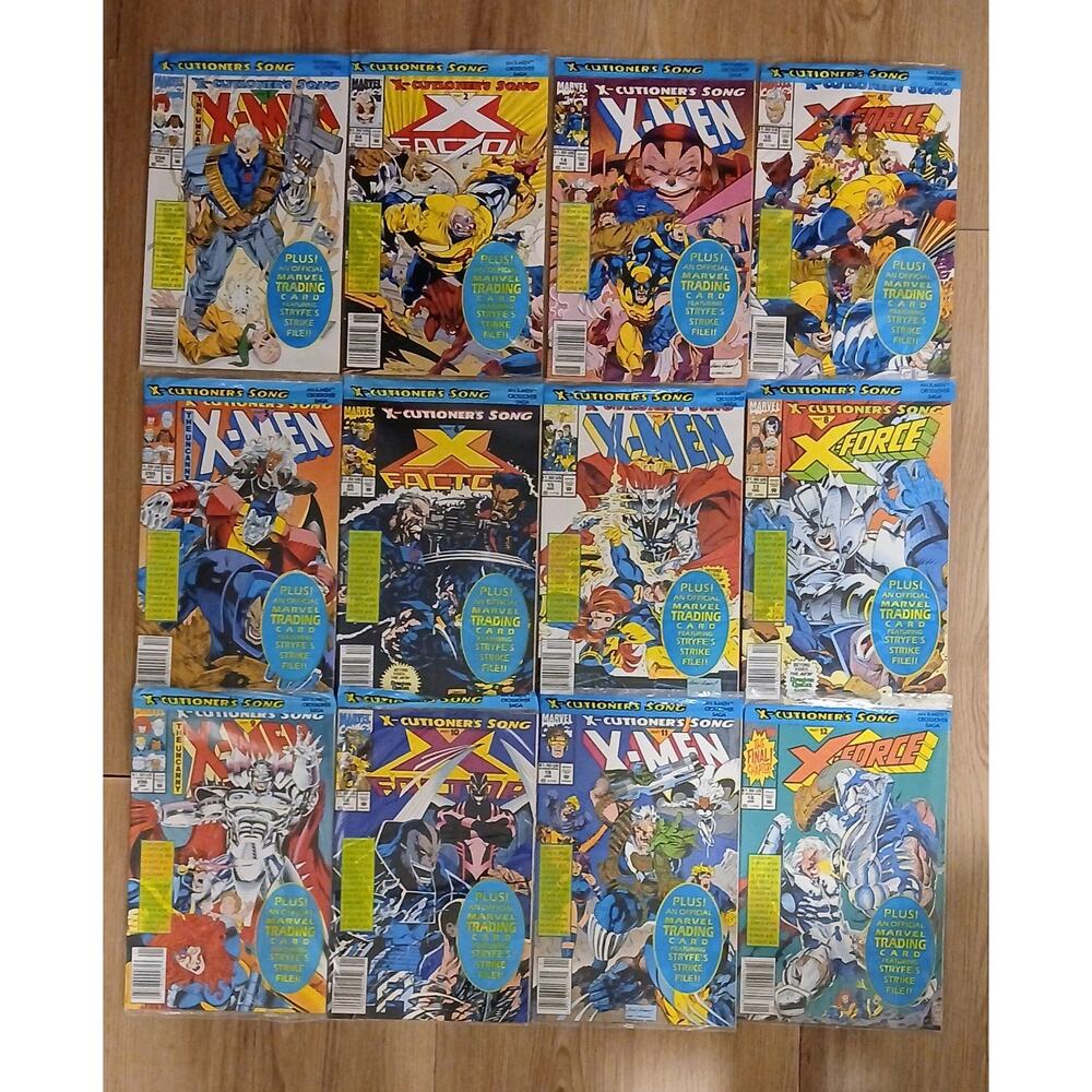 Marvel X-Men X-Cutioner's Song 1-12 Complete Set Sealed Bags W/cards
